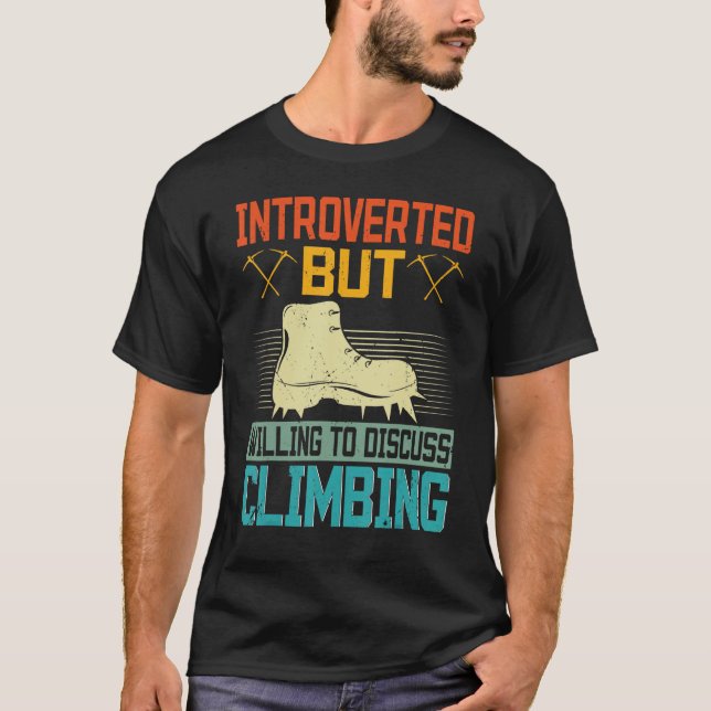Camiseta Introverted Climber Vintage Rock Climbing Boulderi (Anverso)