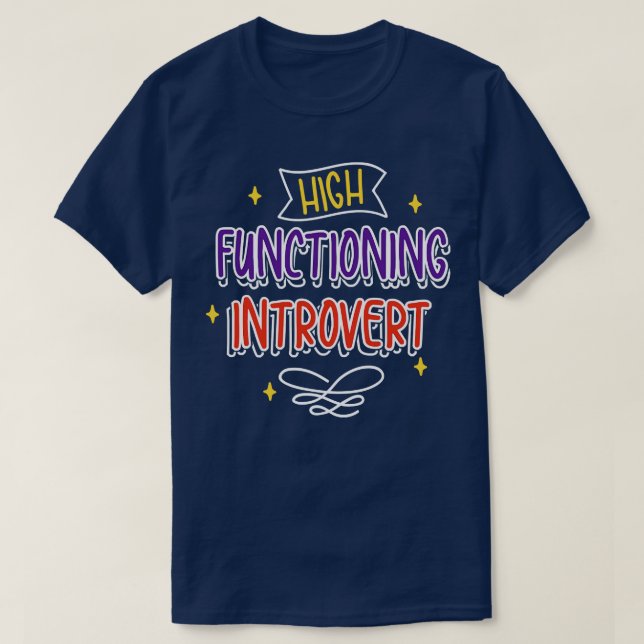 Camiseta Introvertido de alto funcionamiento (Diseño del anverso)