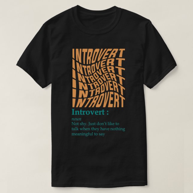 Camiseta Introvertido definición introvertida introvertida  (Diseño del anverso)