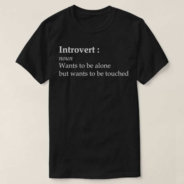 Camiseta Introvertido definición introvertida introvertida  (Diseño del anverso)