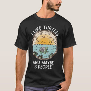 Camiseta Introvertido Me Gustan Las Tortugas Y Quizá 3 Pers