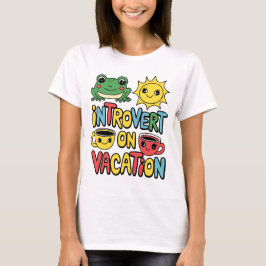 Camiseta Introvertido modo de vacaciones de mujeres