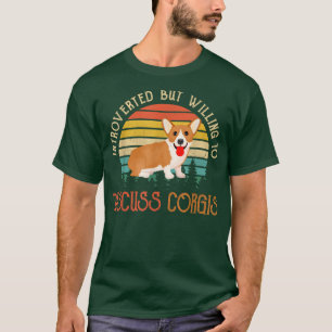 Camiseta Introvertido pero dispuesto a discutir el Corgis