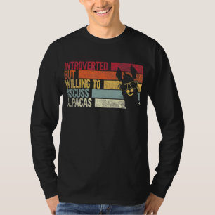 Camiseta Introvertido Pero Dispuesto A Discutir La Alpaca D