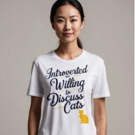 Camiseta Introvertido pero dispuesto a discutir sobre gatos