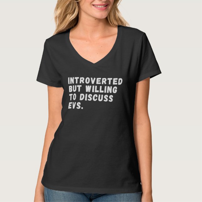 Camiseta Introvertido pero dispuesto a discutir VE,  Eléctr (Anverso)
