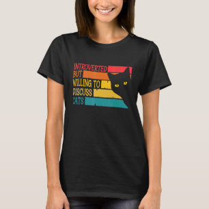 Camiseta Introvertido pero dispuesto a hablar de gatos  gat