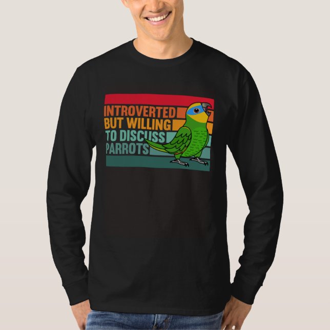 Camiseta Introvertido Pero Loros Amazonía de alas naranjas (Anverso)
