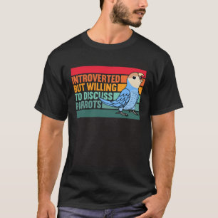 Camiseta Introvertido Pero Loros Carafuego Azul de Cara Mel