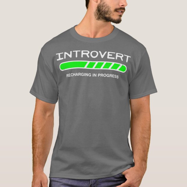 Camiseta Introvertido recargando en progreso (Anverso)