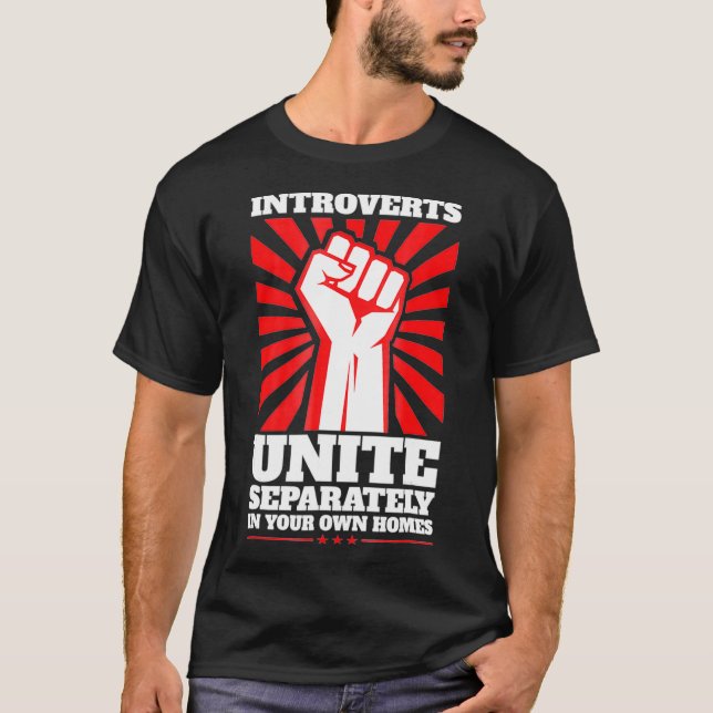 Camiseta Introverts Unite T  Antisocial  Introvert  (Anverso)