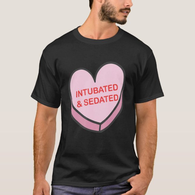 Camiseta Intubated Sedated Happy Valentines Day Nurse Group (Anverso)