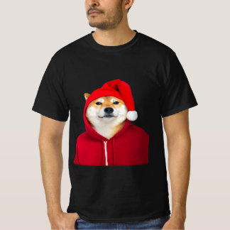 Camiseta Inu shiba festivo en Santa Hat
