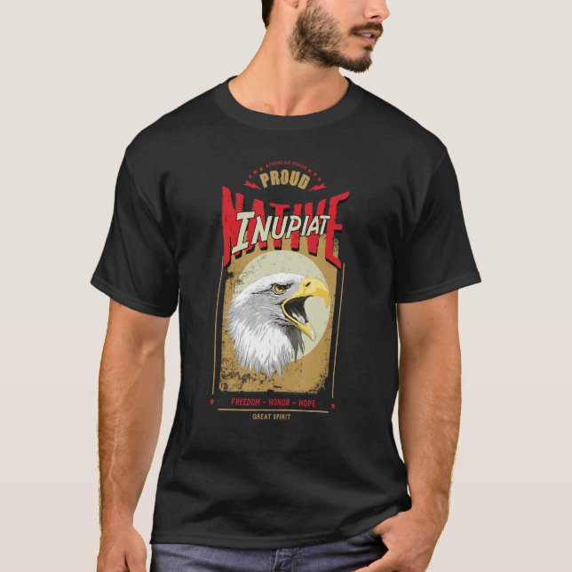 Camiseta Inupiat Nativo Estadounidense Águila Espíritu Vint (Anverso)