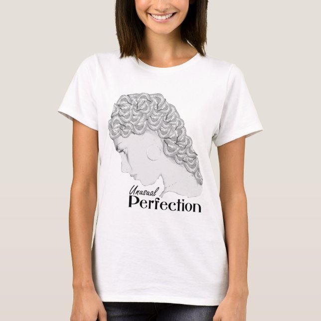 Camiseta inusual de la perfección - pelo de la (Anverso)