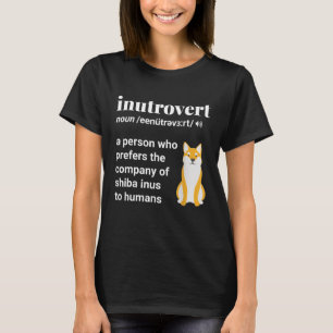 Camiseta Inutrovert cómico Shiba Inu Mamá Papá