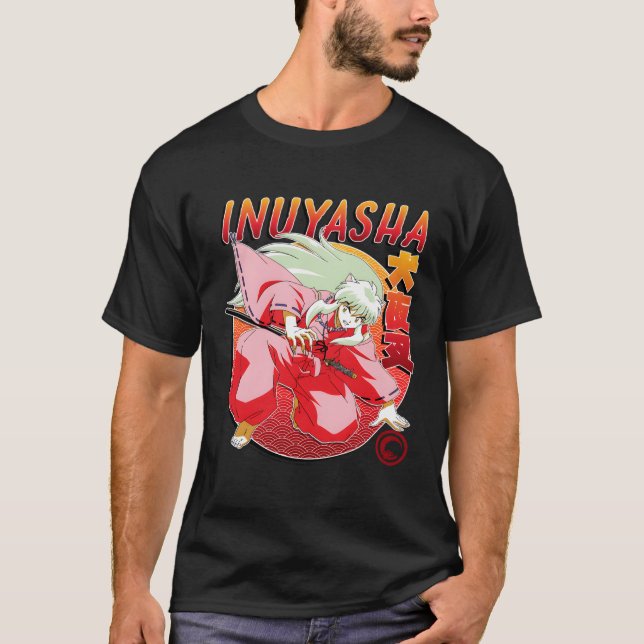 Camiseta Inuyasha Círculo Rojo Y Naranja (Anverso)