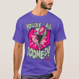 Camiseta Invader Zim Estás Todos Condenados Humor Oscuro Ni