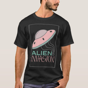 Camiseta Invasión Alien Ufo Volador Para Creyentes De OvnIs