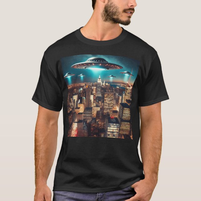 Camiseta Invasión de drones de invasión de extranjeros en N (Anverso)