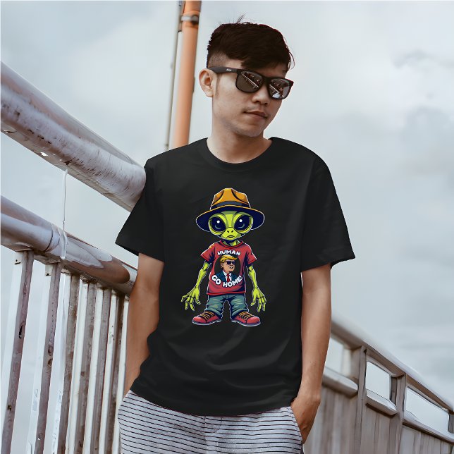 Camiseta Invasión de extranjeros humanos - Gracioso meme po (Alien Switch Places – Funny Political Meme T-Shirt)