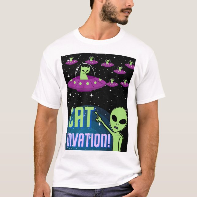 CAMISETA INVASIÓN FELINA (Anverso)