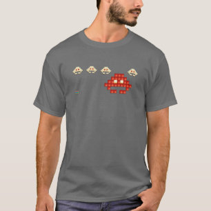 Camiseta invasor T del diseño del videojugador de 8 pedazo