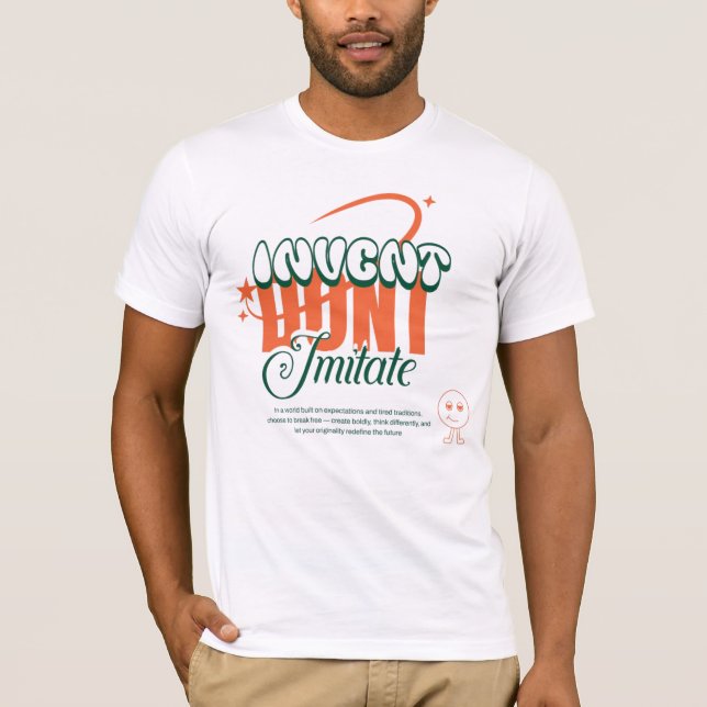 Camiseta inventar no imitar (Anverso)