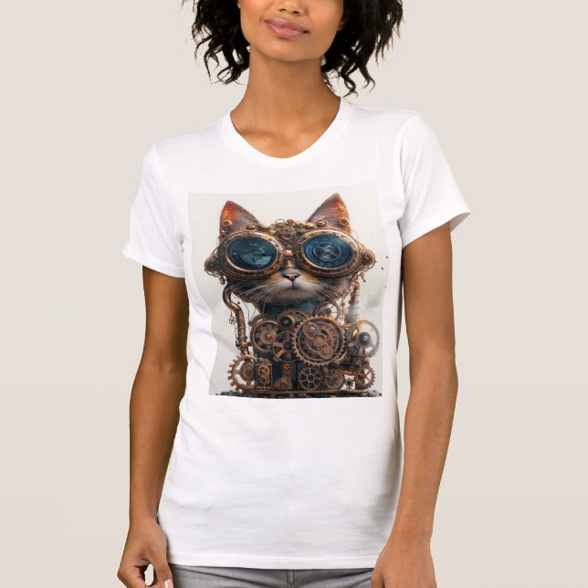 Camiseta Inventor de gatos Steampunk (Anverso)