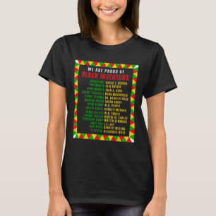 Camiseta Inventores negros Orgullosos Mes de Historia Negra