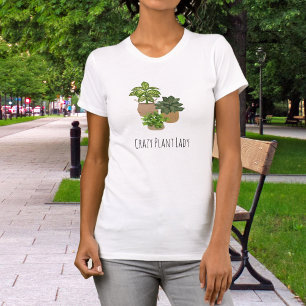 Camiseta Invernadero de plantas verdes Crazy Plant Lady bot