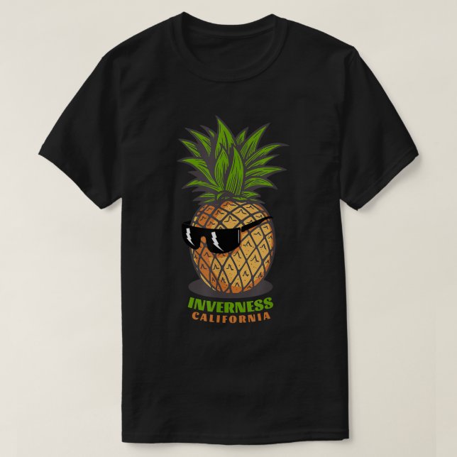 Camiseta Inverness California CA Cute Pineapple Gafas de so (Diseño del anverso)