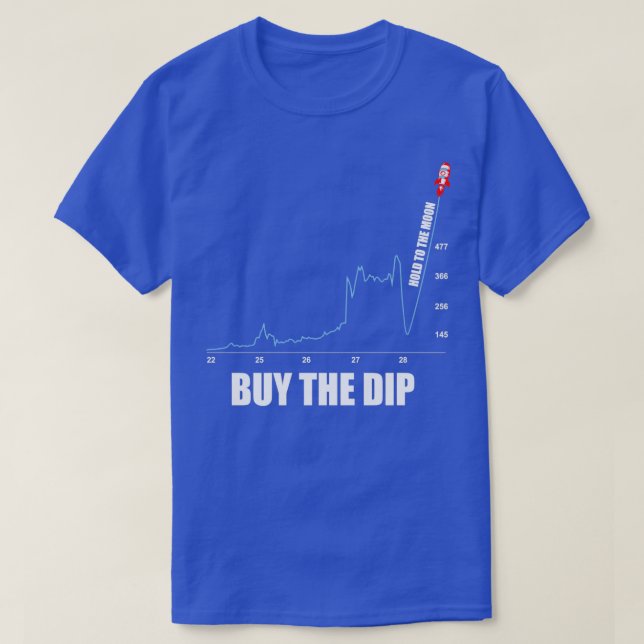 Camiseta Inversión Cripto Sostener a la Luna Comprar el Dip (Diseño del anverso)