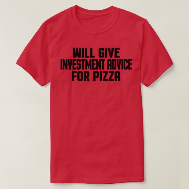 Camiseta Inversor Funny Dará Asesoramiento De Inversión Par (Diseño del anverso)
