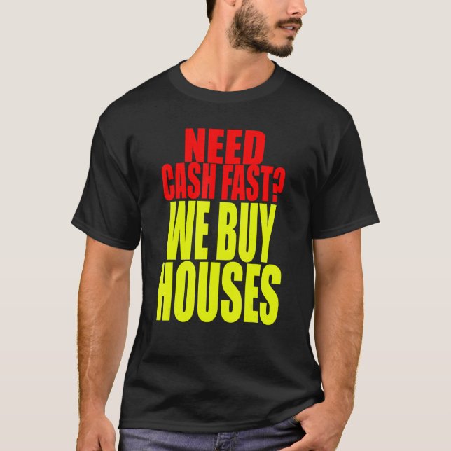 Camiseta Inversor inmobiliario - Compramos casas - Comprado (Anverso)