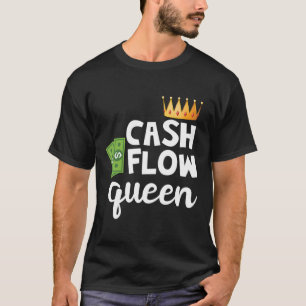 Camiseta Inversor inmobiliario Reina de flujo de efectivo