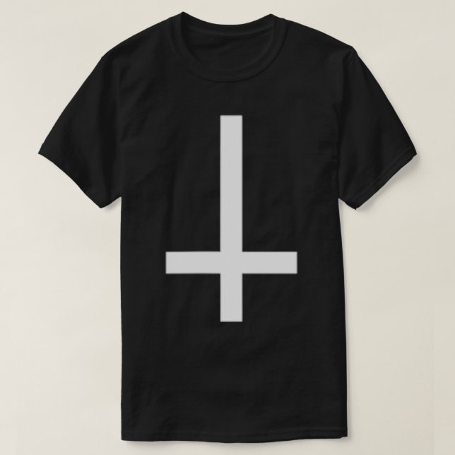 Camiseta Inverted Cross  Satan Lucifer Demon Fun T  Decent  (Diseño del anverso)