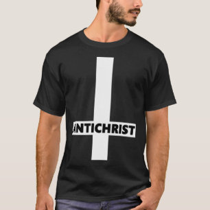 Camiseta Invertido anticristo cruzado al revés Satanás Athe