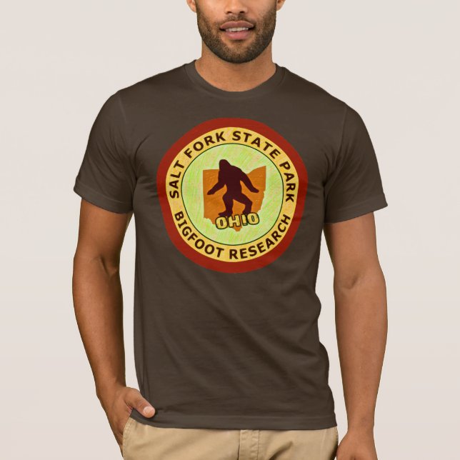 Camiseta Investigación de Bigfoot del parque de estado de (Anverso)