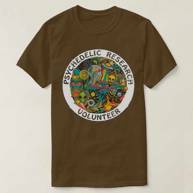 Camiseta Investigación psicodélica voluntaria  (Diseño del anverso)