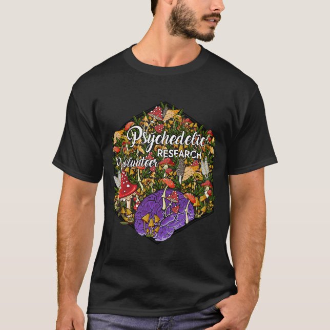 Camiseta Investigación psicodélica-Voluntaria-camiseta-por- (Anverso)