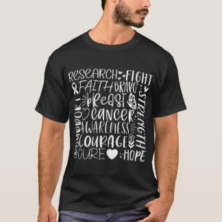 Camiseta Investigación sobre el cáncer de mama y lucha en b