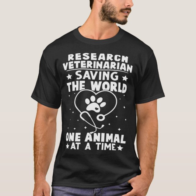 Camiseta Investigación Veterinaria Salvando Al Animal Mundi (Anverso)