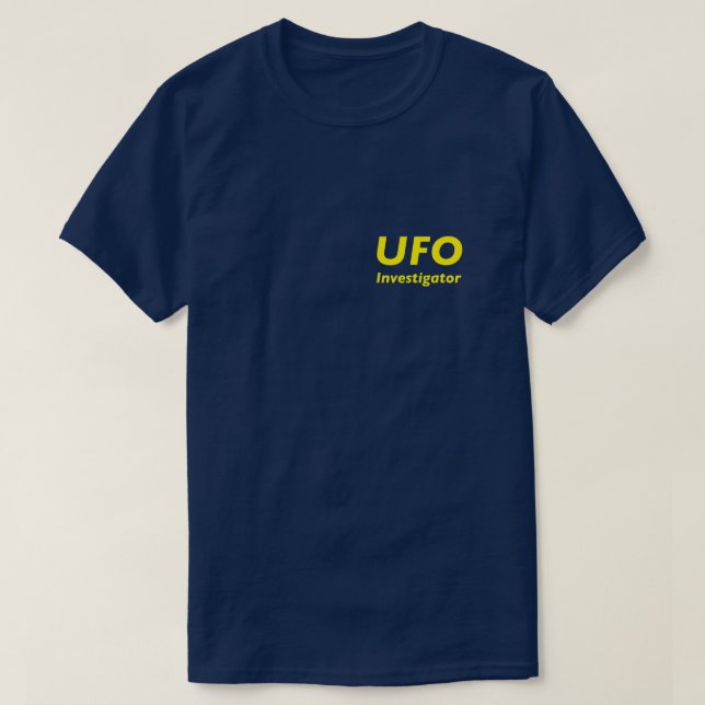 Camiseta Investigador del UFO (Diseño del anverso)