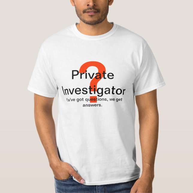 Camiseta Investigador privado (Anverso)