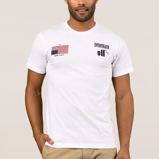 Camiseta Investigue 9-11 (Anverso)