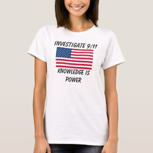 Camiseta Investigue 9/11 - Bandera de los E.E.U.U. - señor