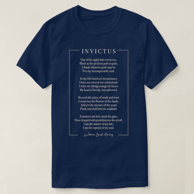 Camiseta Invictus white (Diseño del anverso)