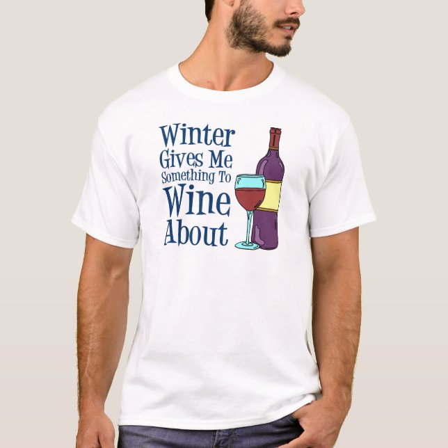 Camiseta Invierno algo Wine alrededor (Anverso)
