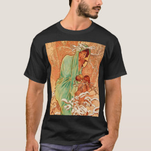 Camiseta Invierno Art Nouveau de Alphonse Mucha